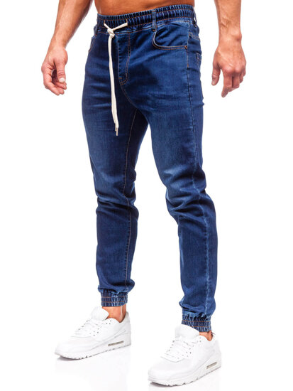 Homme Pantalon jogger en jean Bleu foncé Bolf 9080