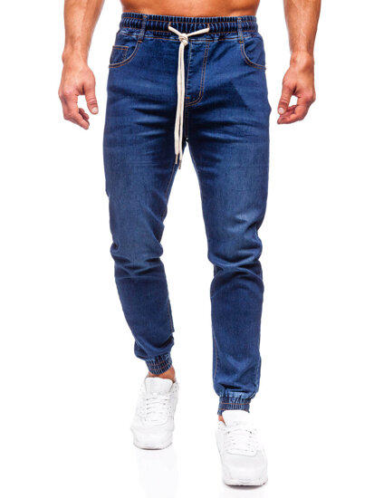 Homme Pantalon jogger en jean Bleu foncé Bolf 9080