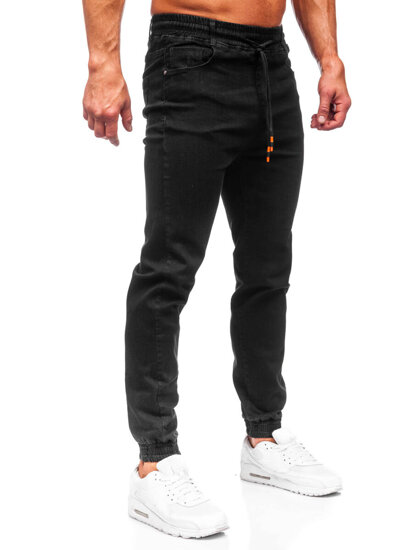 Homme Pantalon jogger en jean Noir Bolf 8112