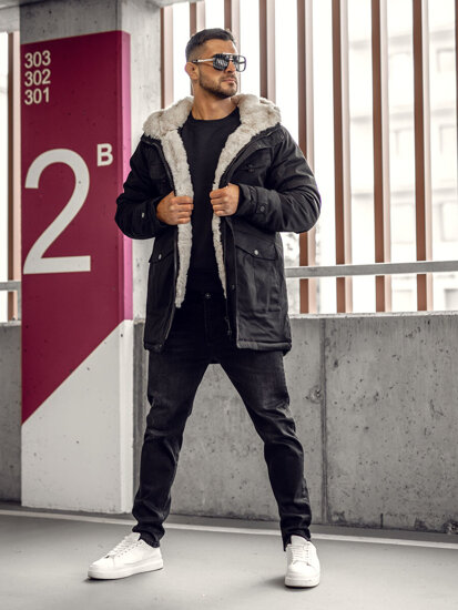 Homme Parka d'hiver Noir Bolf 22M318A