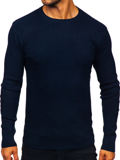 Homme Pull Bleu foncé Bolf S8750