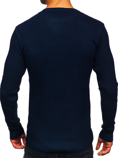 Homme Pull Bleu foncé Bolf S8750