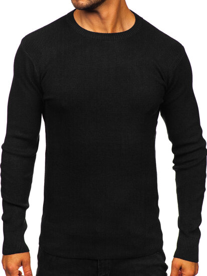 Homme Pull Noir Bolf S8750