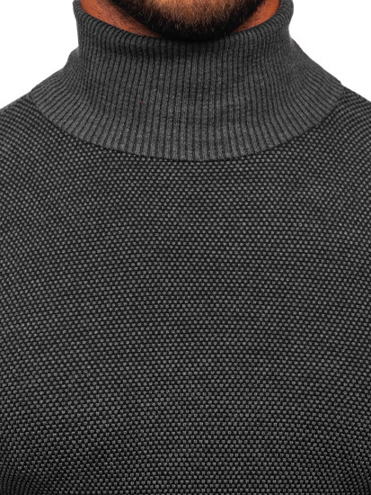 Homme Pull à col roulé Anthracite Bolf W2-20125