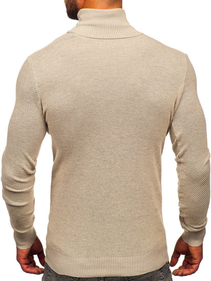 Homme Pull à col roulé Beige Bolf W2-20125