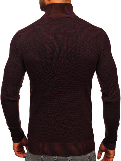 Homme Pull à col roulé Marron Bolf W2-20125