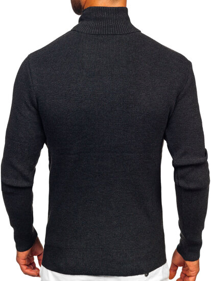 Homme Pull à col roulé basic Graphite Bolf S8751