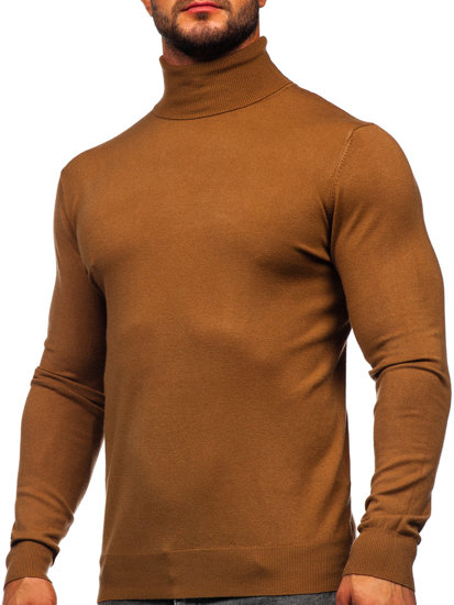 Homme Pull à col roulé basic Marron Bolf W1-1728