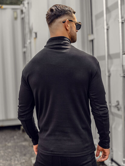 Homme Pull à col roulé basic Noir Bolf 145347A