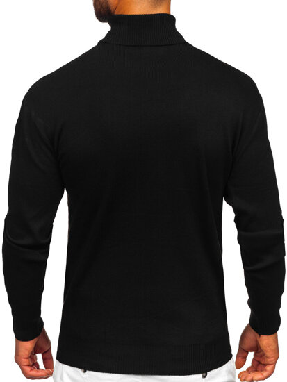 Homme Pull à col roulé basic Noir Bolf S8517