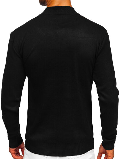 Homme Pull à col roulé basic Noir Bolf S8519