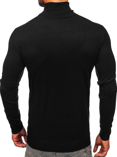 Homme Pull à col roulé basic Noir Bolf W1-1728