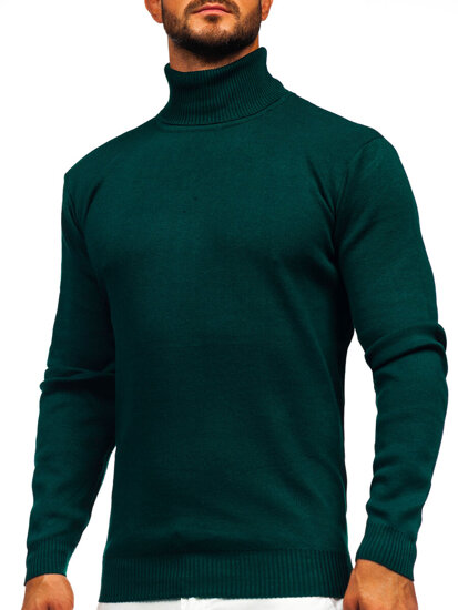 Homme Pull à col roulé basic Vert Bolf S8517