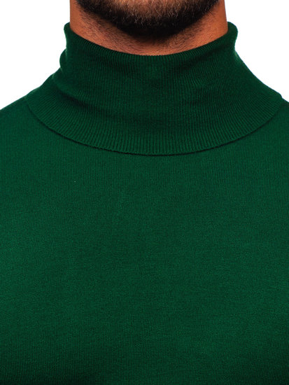 Homme Pull à col roulé basic Vert Bolf W1-1728