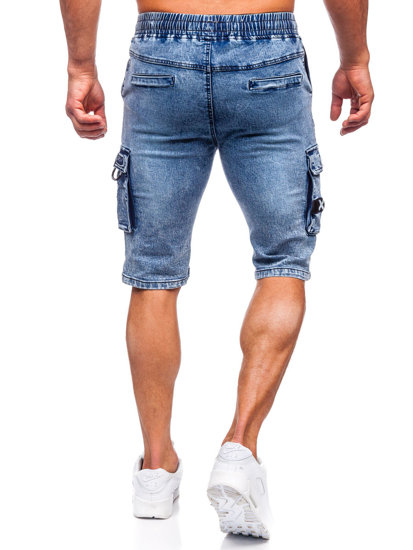 Homme Short cargo en jean Bleu Bolf HY818