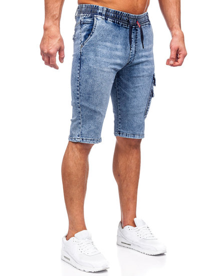 Homme Short cargo en jean Bleu Bolf HY820