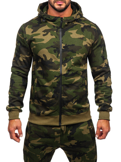 Homme Survêtement à capuche Khaki Bolf 8B159