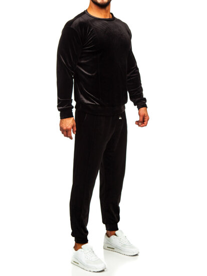 Homme Survêtement en velours Noir Bolf 0001A