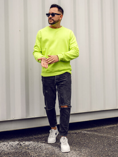 Homme Sweat-shirt Vert-Neon Bolf 2001A