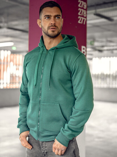 Homme Sweat-shirt à capuche Vert Bolf 2008A