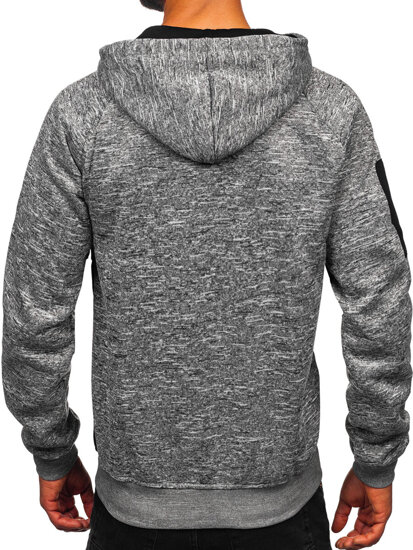 Homme Sweat-shirt à capuche chaud Gris Bolf TC1306