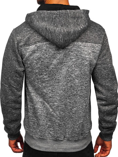 Homme Sweat-shirt à capuche chaud Gris Bolf TC1308