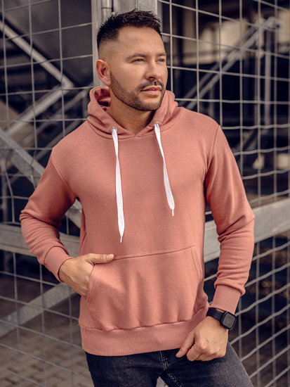 Homme Sweat-shirt épais à capuche Rose Bolf 1004A-1