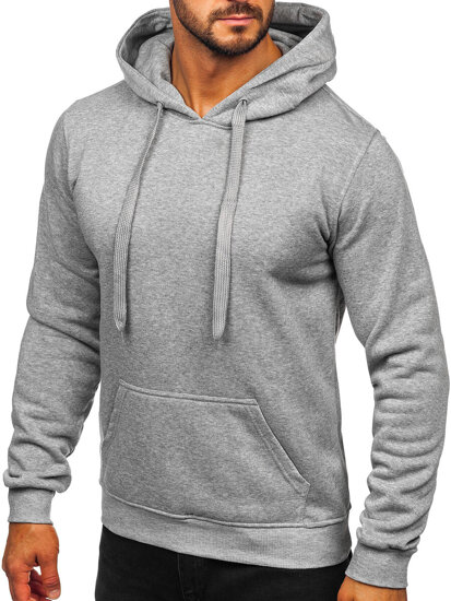 Homme Sweat-shirt kangourou à capuche Gris Bolf MB001