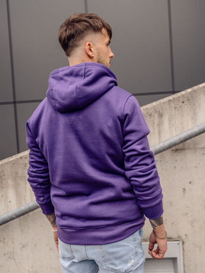 Homme Sweat-shirt kangourou à capuche Violet Bolf 2009A