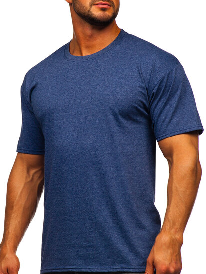 Homme T-shirt basic Bleu foncé Bolf B10