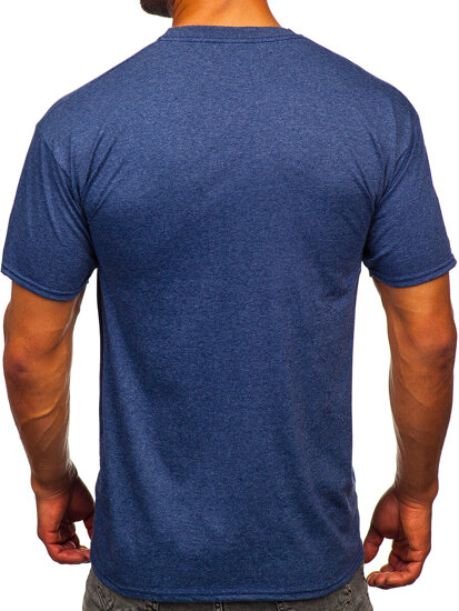 Homme T-shirt basic Bleu foncé Bolf B10