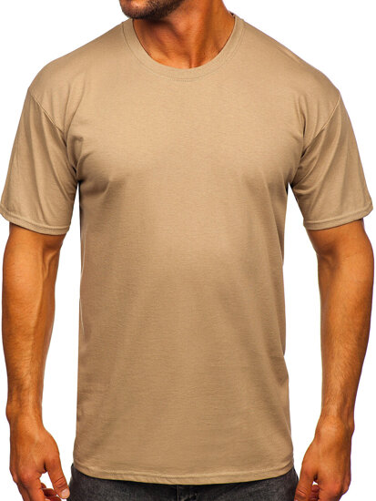 Homme T-shirt basic en coton Beige Bolf B459