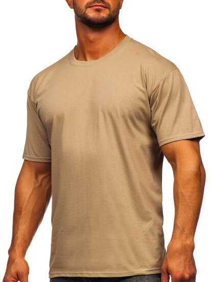 Homme T-shirt basic en coton Beige Bolf B459