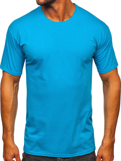 Homme T-shirt basic en coton Bleu Bolf B459