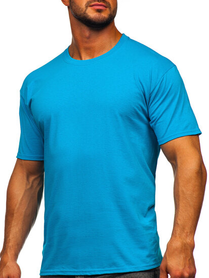 Homme T-shirt basic en coton Bleu Bolf B459