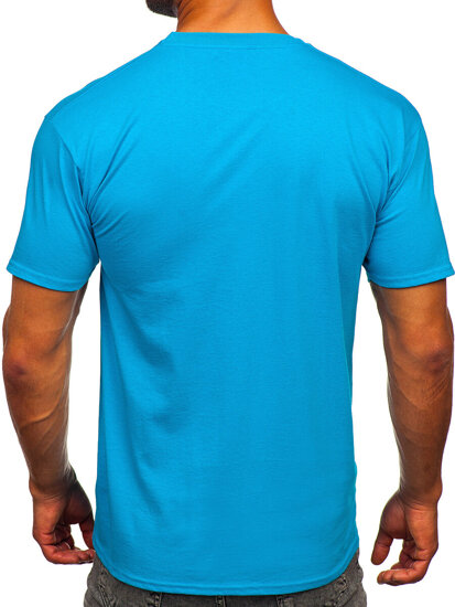 Homme T-shirt basic en coton Bleu Bolf B459