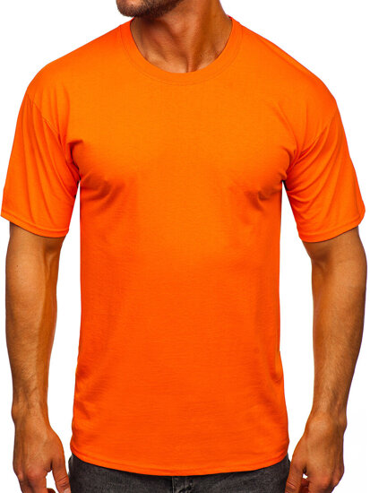 Homme T-shirt basic en coton Orange Bolf B459