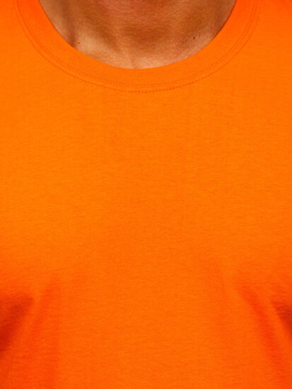 Homme T-shirt basic en coton Orange Bolf B459