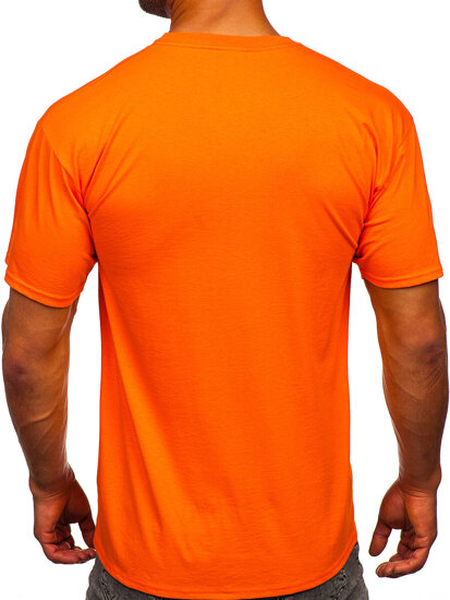 Homme T-shirt basic en coton Orange Bolf B459