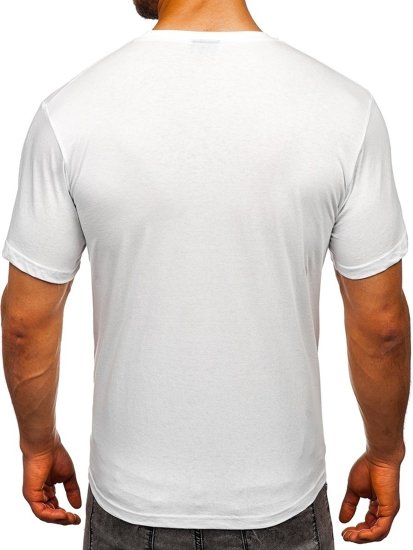 Homme T-shirt imprimé Blanc Bolf 0011