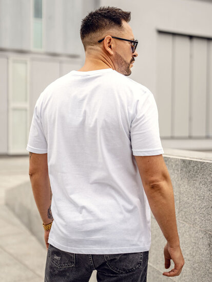 Homme T-shirt imprimé Blanc Bolf 1267A