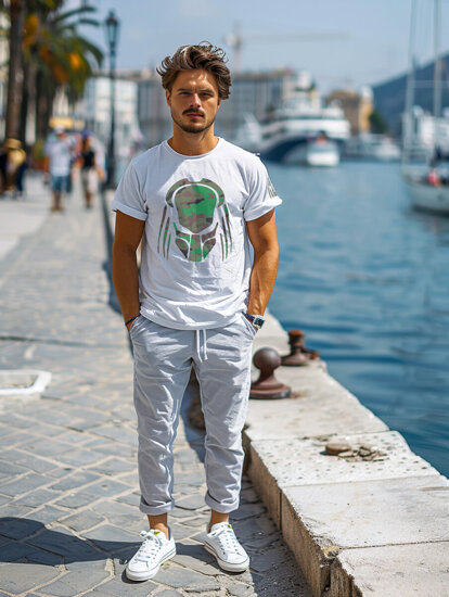 Homme T-shirt imprimé Blanc Bolf 192379A2