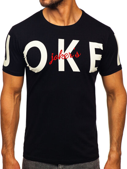 Homme T-shirt imprimé Noir Bolf M195