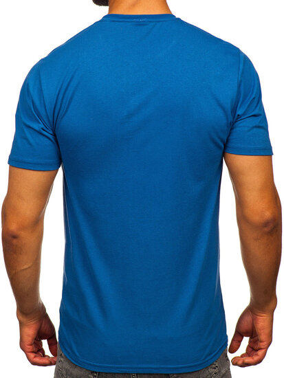 Homme T-shirt imprimé en coton Bleu Bolf 5032