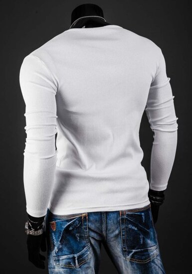 Homme T-shirt manche longue basic Blanc Bolf 145362