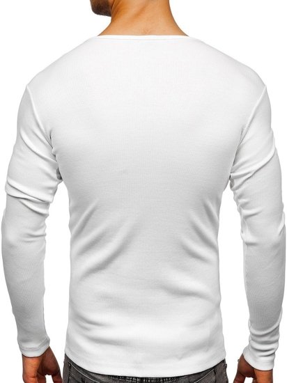 Homme T-shirt manche longue basic Blanc Bolf 145362