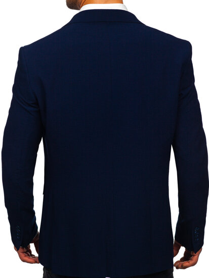 Homme Veste casual Bleu foncé Bolf 026