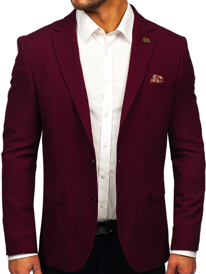 Homme Veste casual Bordeaux Bolf 025