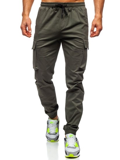 Kaki pantalon jogger cargo pour homme Bolf 701   