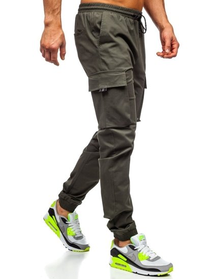 Kaki pantalon jogger cargo pour homme Bolf 701   